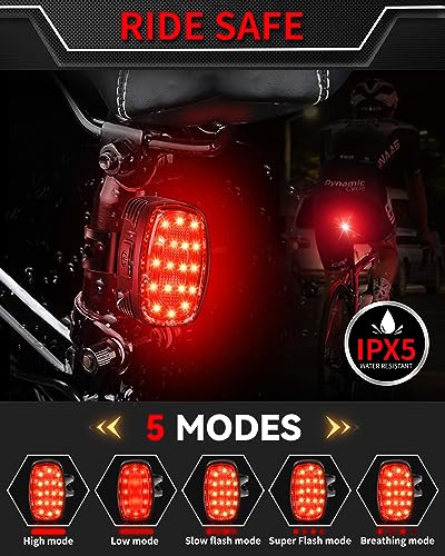 DARKBEAM Bike Headlight Rechargeable USB-C, Bicycle Lights 4000LM Ultra Bright, Mountain Bike Light Set for Night Riding, ...