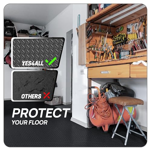 Yes4All EVA Interlocking Mats, Puzzle Floor Tiles, Foam Floor Padding with Border for Furniture, Home Space, Living Room, ...