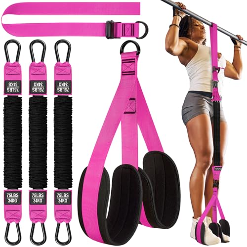HPYGN Two Foots Pull Up Assistance Bands, Heavy Duty Resistance Band for Pull Up Bar, Adjustable Weight/Size with Fabric F...