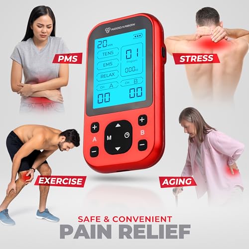 TENS Unit Muscle Stimulator Pro for Back Pain Relief, Shoulder Recovery and Physical Therapy, Electronic EMS Massager Mach...