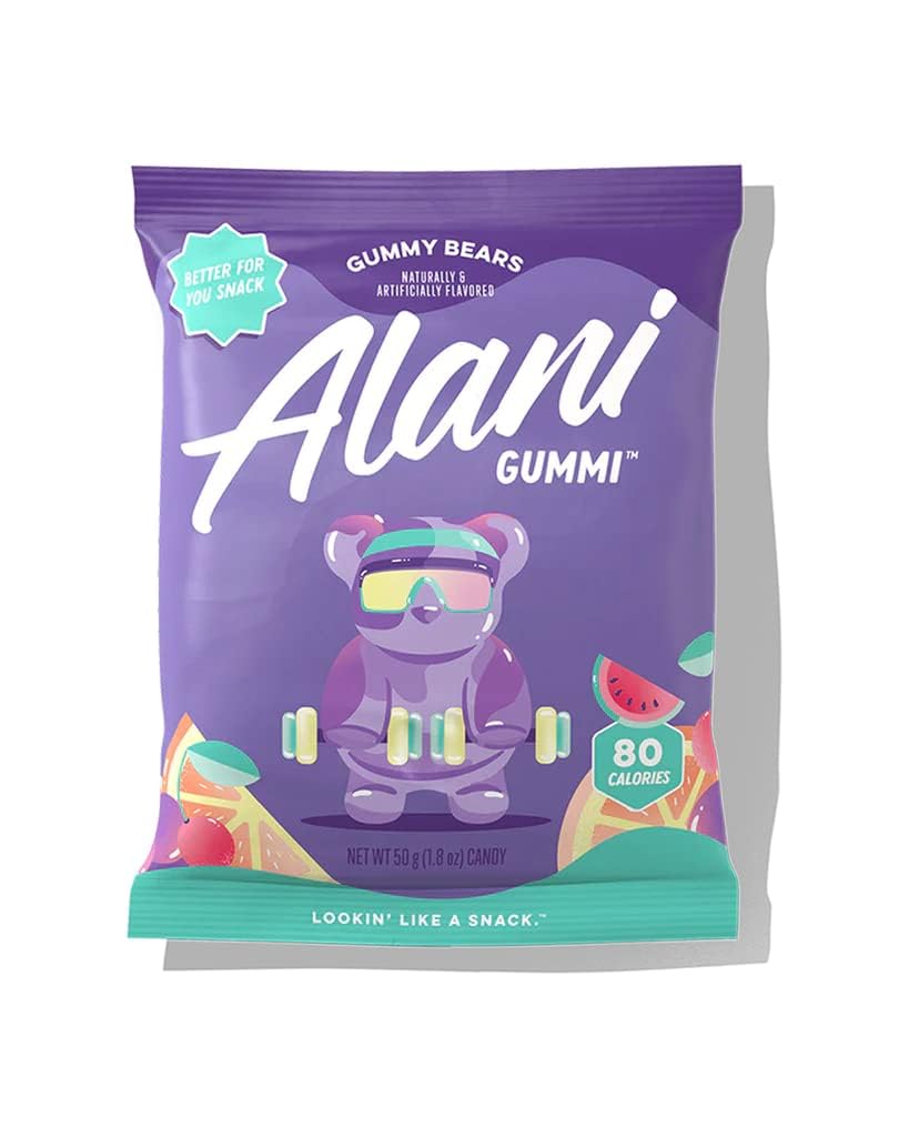 Alani Gummis Gummy Bears Low Sugar Gummy Candy (2G) | 80 Calories per Bag | On-The-Go Snacks | Gluten Free | 7G of Fiber | Natur