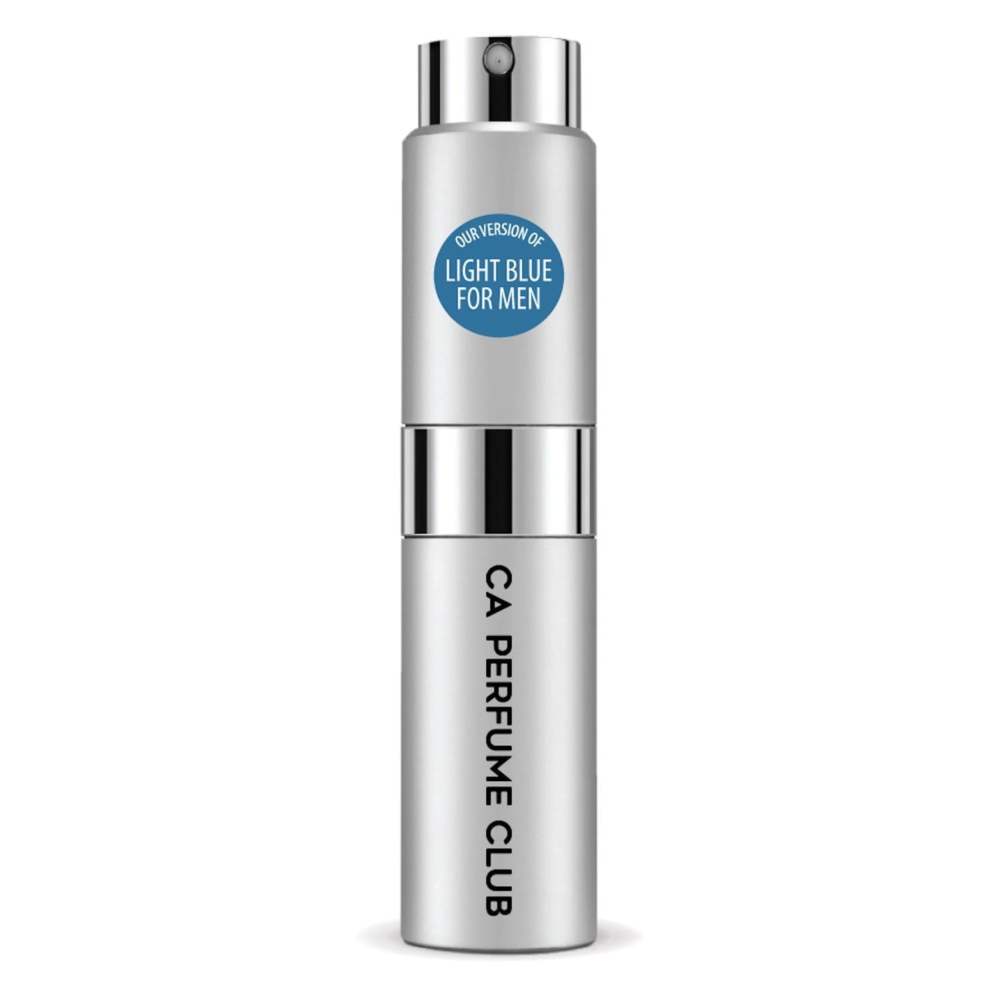 CA Perfume Impression of Light Blue For Men Woody Aquatic Scent Long Lasting Cologne for Men Eau De Parfum Travel Size Refillable Atomizer Spray 0.27 Fl Oz 8ml