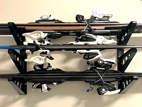 StoreYourBoard Ski Rack – Heavy-Duty Horizontal Ski Wall Mount & Snowboard Wall Mount for Garage Wall Shelving - Snowboard...