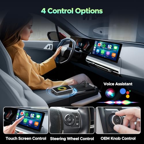 LAMTTO 3-in-1 Magic Video Box for Streaming Netflix/YouTube/TikTok, Wireless Carplay Adapter Dongle with USB Drive for OEM...