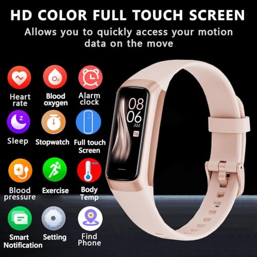 Fitness Tracker Activity Tracker 1.10''AMOLED Touch Color Screen,Smart Watch with 24/7 Blood Oxygen Heart Rate,Sleep Monit...