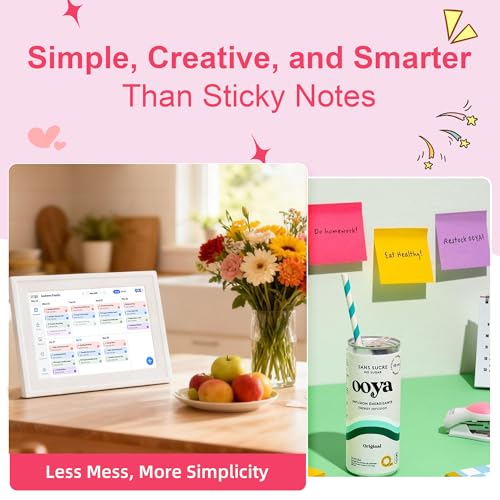 10.1’’ Smart Digital Calendar - Interactive Touch Screen, HD Display, Wall Mountable Family Organizer with Chore Chart, T...