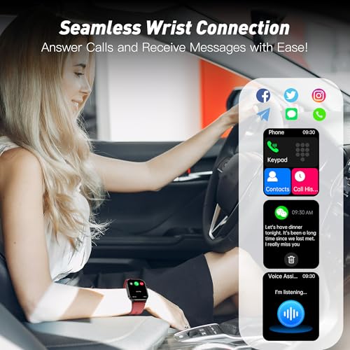 Smart Watch for Men Women, 2.04" AMOLED Color Screen, 24/7 Heart Rate, Blood Oxygen, Blood Pressure, Sleep and Stress Heal...
