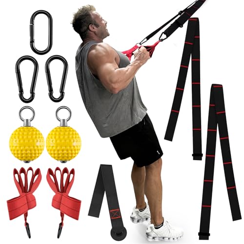 FitBeast Pull Up Ball Grips & Finger Straps Set – Grip Balls for Dead Hangs, Pull Ups, Climbing & Home Gym Training