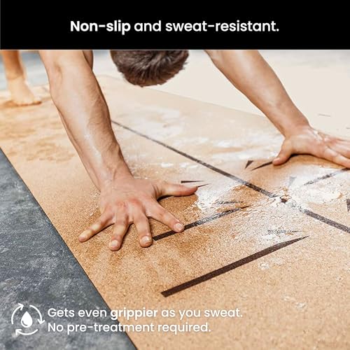 Luxury Cork Yoga Mat - Non Slip, Extra Thick Grip. Thicker, Longer, and Wider for More Comfort and Support. Tough Enough F...
