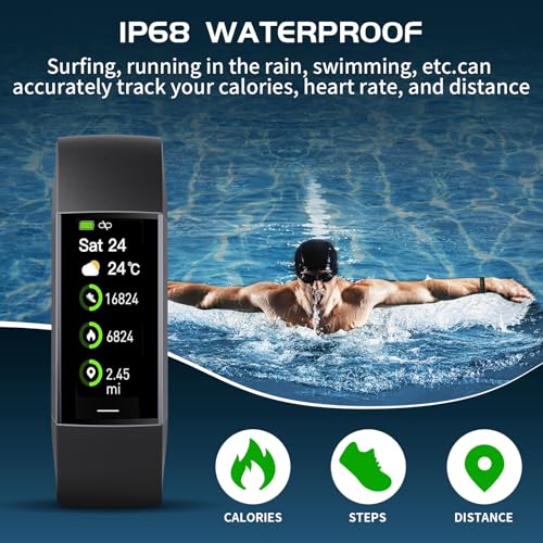 TOSMAFIT Fitness Tracker with 24/7 Heart Rate Blood Oxygen Sleep Monitor, Activity Tracker with 1.1" AMOLED Touch Color Sc...