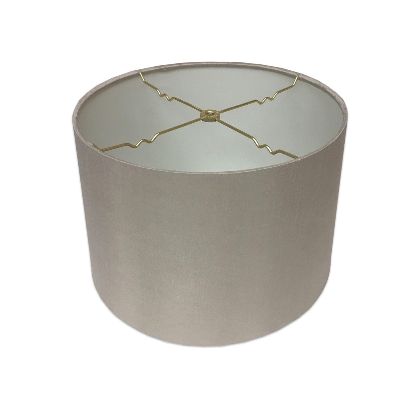Royal Designs, Inc. Hardback Lamp Shade, Shallow Drum, 11 x 12 x 8.5, Gray, Model HB-610-12GR