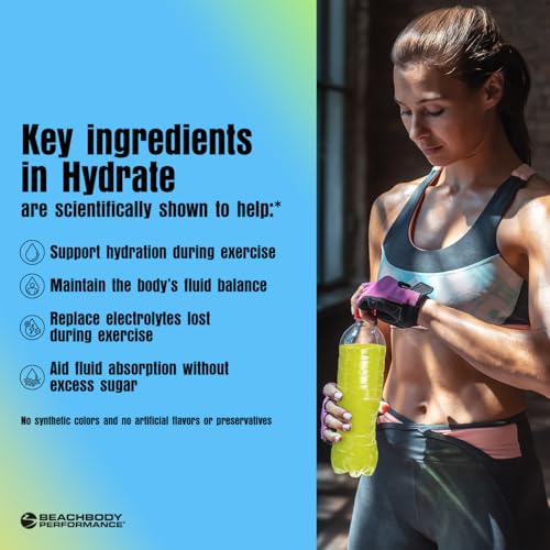 BODi Hydrate Performance Hydration Supplement, Quercetin Enriched Electrolyte Powder, 4 Key Electrolytes: Potassium, Magne...