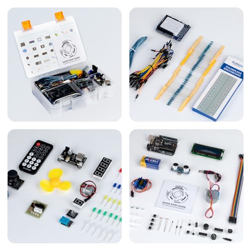 ELEGOO UNO Project Super Starter Kit with Tutorial and UNO R3 Board Compatible with Arduino IDE