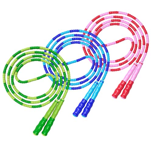 Leeboom Jump Rope, Adjustable Length Tangle-Free Segmented Soft Beaded Skipping Rope, Fitness Jump Rope for Kids, Man, and...