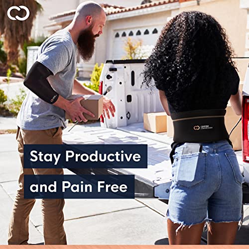 Copper Compression Back Brace - Copper Infused Support Belt Wrap for Lumbar / Lower Back Pain Relief, Sciatica, Pain - Exe...
