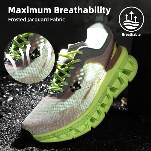 DIPAIYING Men's Breathable Walking Shoes Non Slip Tennis Athletic Sneakers Comfortable Running Gym Workout Jogging Cross T...