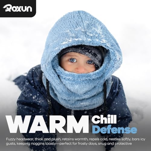 ROXUN Ski Mask Fleece Balaclava, Windproof Face Mask Winter Warm Neck Cover Helmet Hood for Men Women