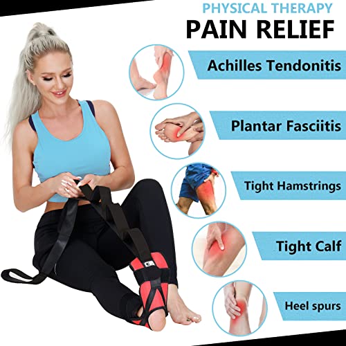 Foot and Calf Fascia Stretcher for Plantar Fasciitis, Physiotherapy Stretching Strap, Yoga Stretch Strap Improves Strength...