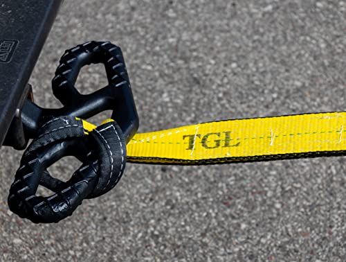 TGL Heavy Duty Tow Strap with Loops, 3" x 20', 30,000 lb Break Strength, Reinforced Loops - Emergency Strap for Truck, UT...