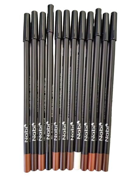 Nabi 12 Pieces, 12 Colors Eye & Lip Liner (BROWN, 7.5)