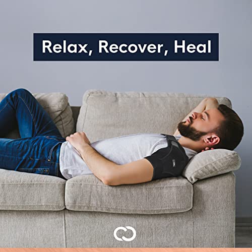 Copper Compression Recovery Shoulder Brace - Immobilizer for Torn Rotator Cuff, AC Joint Pain Relief, Dislocation, Arm Sta...