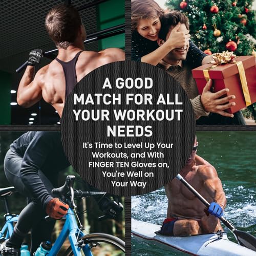 Full Finger Workout Gloves Weight Lifting Touchscreen for Men Women with Padding, Full Hand Gym Exercise Gloves Male Femal...