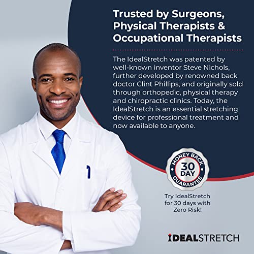 IdealStretch - Original Patented – Hamstring Stretcher, Lower Back Stretcher, Hip Stretcher, & Calf Stretcher - Knee Exten...