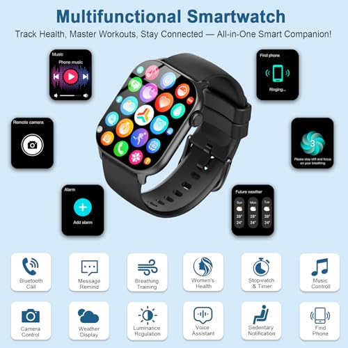 Smart Watch for Men Women(Answer/Make Calls), 1.95"HD 2025 New Smartwatches with Heart Rate/Sleep Monitor/Pedometer, Fitne...
