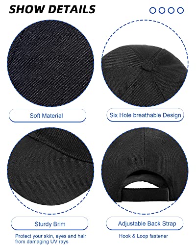 Handepo 24 Pcs Blank Baseball Cap Adjustable Back Strap Plain Blank Camouflage Hat Unisex Baseball Cap for Trucker Men Women