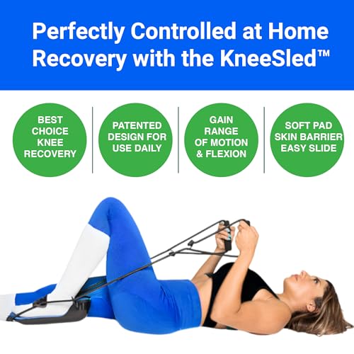 KneeSled Best choice after knee replacement surgery increases range of motion, stretches knees, improving mobility and fle...