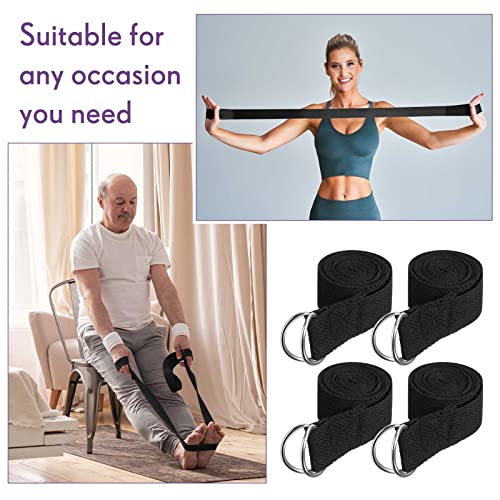 Jerify Yoga Strap for Stretching Bulk 6ft Exercise Stretch Band with Metal D Ring Adjustable Pilates Non Elastic Yoga Belt...