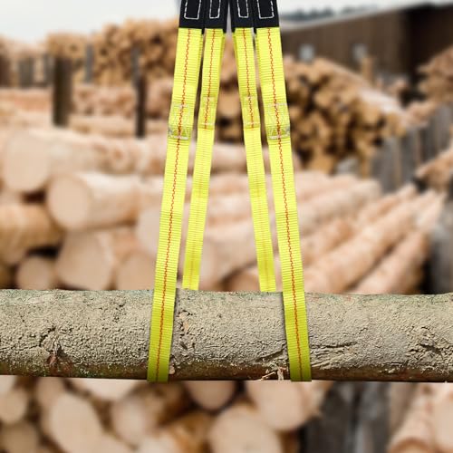 Shappy 2 Pcs 10' x 1" Lifting Sling Straps Heavy Duty Lifting Nylon Sling Web Slings Tree Saver Recovery Strap for Constru...