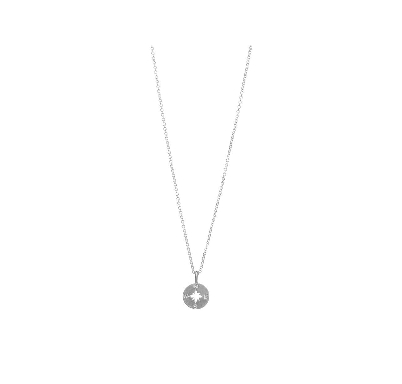 Hundred River Compass Necklace Compass Pendant Chain Necklace with Message Card Gift Card (compass s)