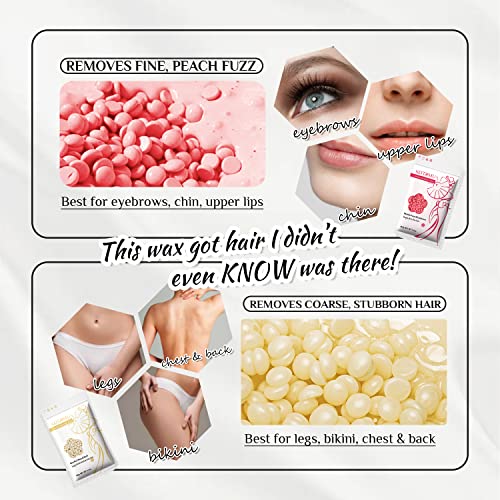 KOTAMU Wax Kit Pink Digital Hair Removal Waxing Kit for Women & Men Hot Wax Warmer Pot for Face, Eyebrow, Body, Brazilian,...