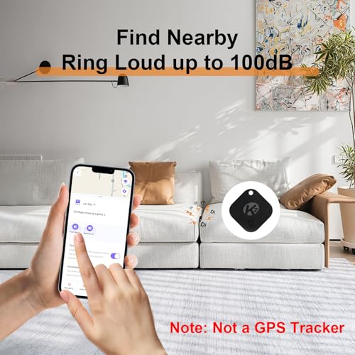 KZO Bluetooth Tracker (2025 Upgrade Version) Work with iOS and Android Devices, Phone Finder, Find Nearby, Loud Sound, Rep...