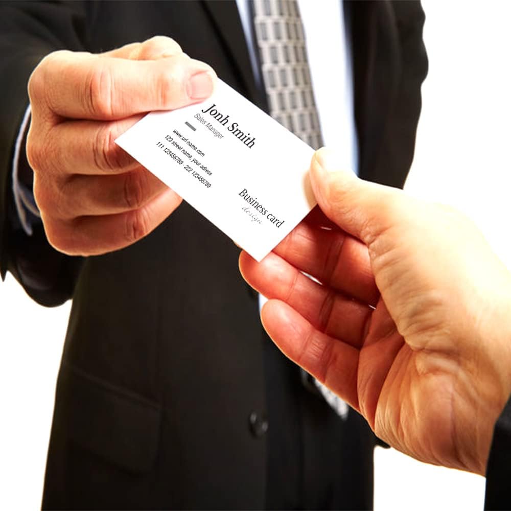 500Pcs Custom Business Cards Add Photo/Text/LOGO Personalized Business Cardsfor Small Business 300gsm Matte Paper Front & Back Sides Printed 3.5" x 2"