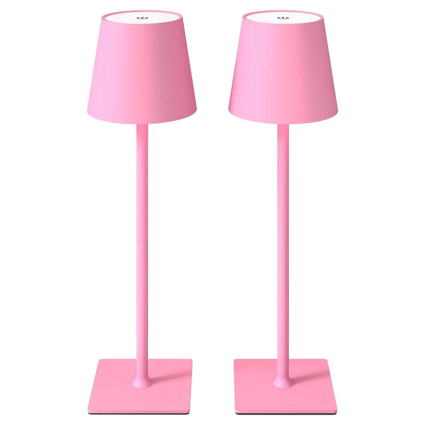 CHLORANTHUS Cordless Table Lamps, Stepless Dimming, 5000mAh Battery, Pink 2 Pack, Model: table-lamp -15
