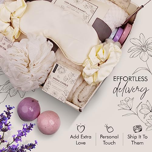 Thinking of You Valentines Day Gift Set for Her, Wife, Mom & Best Friend - Get Well Soon Gifts for Women - Relaxing Self C...