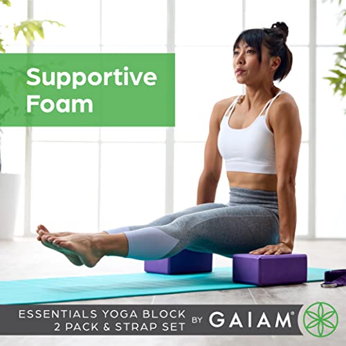 Gaiam Yoga Block - Supportive Latex-Free Eva Foam - Soft Non-Slip Surface with Beveled Edges for Yoga, Pilates, Meditation...