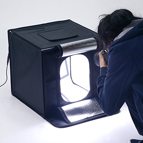 Fotodiox Pro LED 16x16" Studio-in-a-Box for Table Top Photography - Includes light tent; Integrated LED Lights; carrying c...