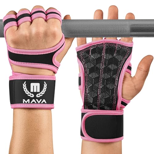 Mava Sports Weight Lifting Gloves with Wrist Support, Work Out Gloves, Gym Gloves - Great for Cross Training, Pull Ups, Ca...