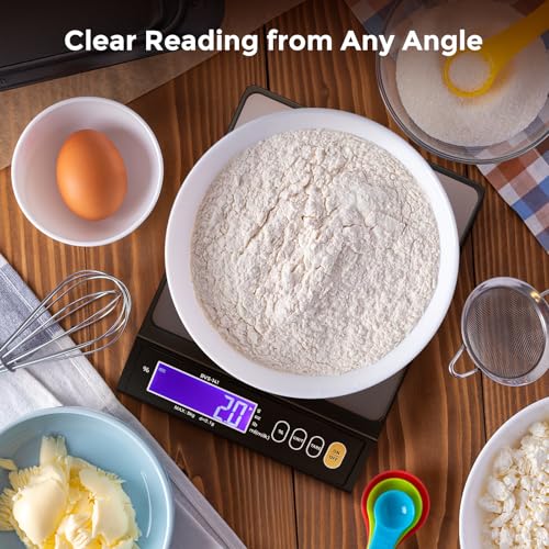 Bonvoisin Baking Scale 0.1 Gram Accuracy Digital Scale for Kitchen, Candle, Soap and Sourdough Bread Making, with Percenta...