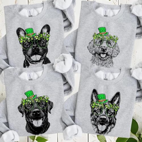 Famitrendz Custom St. Patricks Day Sweatshirt, Personalized Patrick Day Dog Sweater, Patrick Days Gift for Women, Dog Lover