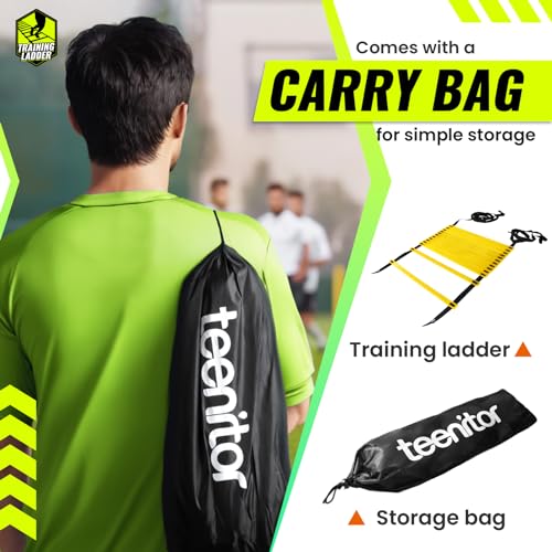 Teenitor Agility Ladder Speed Ladder Training Ladder for Soccer, Speed, Football Fitness Feet Training Carry Bag Agility T...