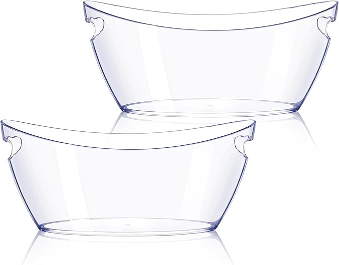 Ice Bucket 2 PCS, Thickened Ice Buckets for Parties, Mimosa Bar Supplies Beverage Tub for Champagne Beer Sparkling Wine Co...