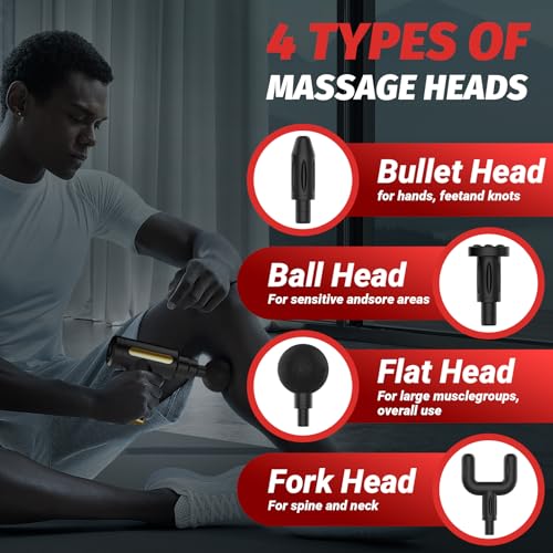 Brantefa Massage Gun, Small Travel Tool, Massage Gun Deep Tissue,Percussion Handheld Portable Muscle Massager Tool for Ful...