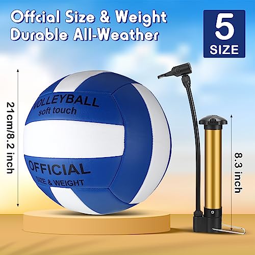 Libima 24 Pcs Volleyball Official Size 5 Bulk Soft Recreational Training Beach Play Volleyball with 4 Pump for Gym Trainin...