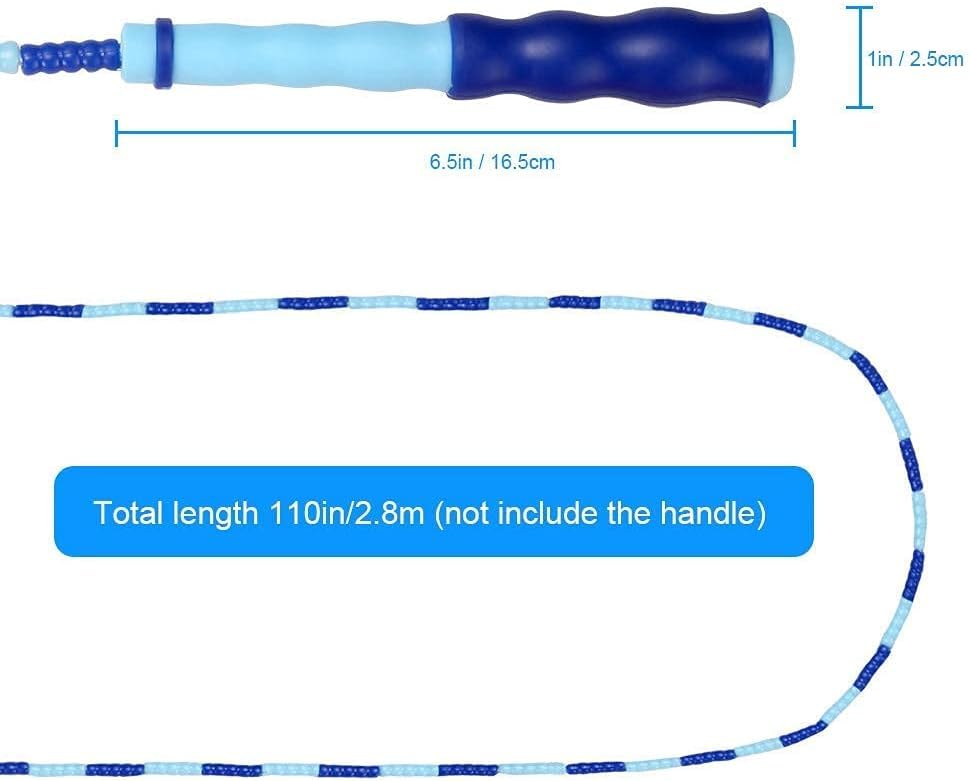 Zocy 2 Pack Jump Rope for Fitness Exercise Equipment, Tangle-Free Rope Skipping with Soft Beaded Segment, Premium Adjustab...