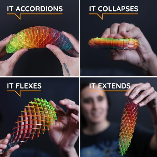 Morf Fidget Worm Toy - Flexible 3D Sensory Slug Figgy Toy for Kids, Teens, and Adults – Stretchy, Quiet, Stress and Anxiet...