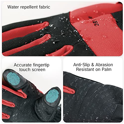 MOUNT TEC Men's Flexible Ideal for Ice Fishing,Photography,Hunting Gloves with 3M Thinsulate Waterproof Windproof Touchscr...